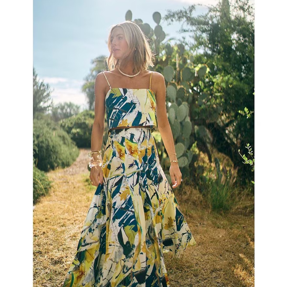ANTONIO MELANI Multicolor A-Line Skirt and Top Set